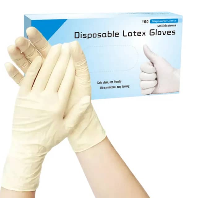 Disposable Latex Gloves (Powder free)